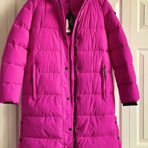 COPY - BCBGMAXAZRIA - LONG PUFFER HOODED COAT (M)